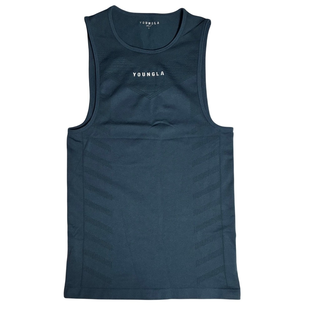 YoungLA 343 Supervillain Teal Compression Tank Top Mens Small Gym Muscle YLA2704